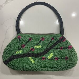 Gorgeous One of a Kind Mielie Handwoven Bag with Leather Straps